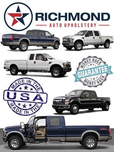 08-10 F250 F350 Lariat - Fundas completas de asiento de cuero de repuesto para el lado del conductor bronceadas - Imagen 11 de 11