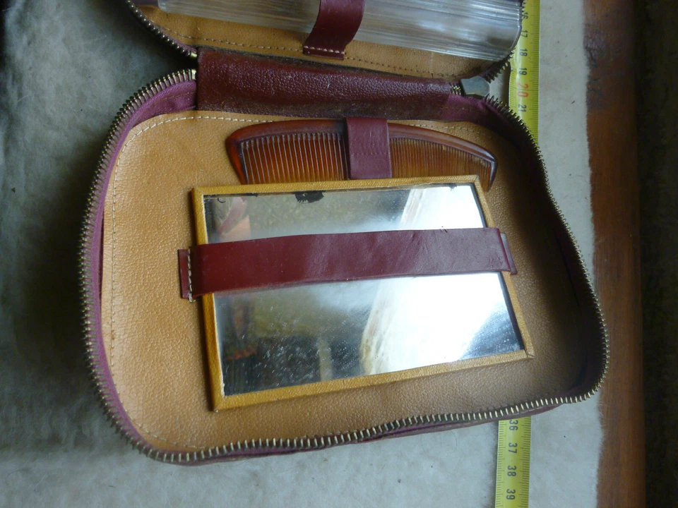 TROUSSE DE TOILETTE ANCIENNE VINTAGE - Photo 3/4