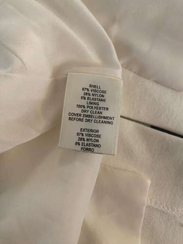 Chaqueta de vestir para mujer Eliza J talla 6 blanca escote "piedra preciosa" manga 1/2 boda - Imagen 7 de 8