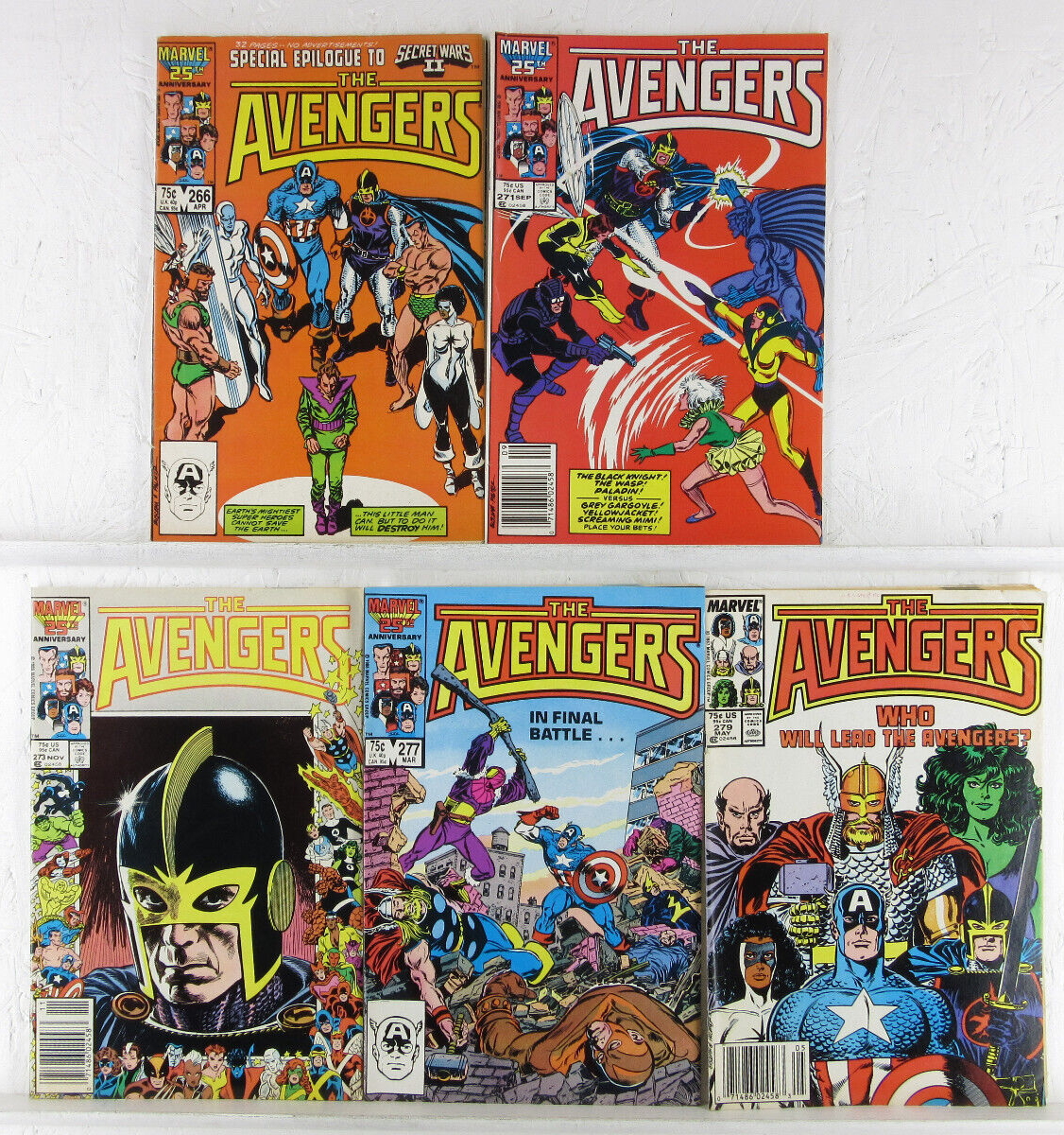 マーベルアメコミ　まとめ売り AVENGERS #266 271 273 277 279 * Marvel Comics Lot * 1986 | eBay