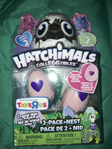 Hatchimals 2 Pack + GREEN CRYSTAL NEST OWLICORN SEASON 2 TOYS R US NEW