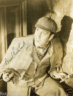 BASIL RATHBONE signiertes Foto - Filmschauspieler ''Sherlock Holmes'' - 7''x5'' Nachdruck