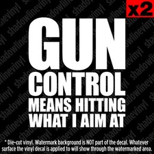 Gun Control Vinyl Decal Stickers Funny Pro Gun Rights 2a 9mm Nra Ar15 Molon Labe