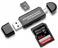 Micro Usb Otg To Usb 2.0 Adapter; Sd/micro Sd Card Reader With Standard Usb And Micro Usb Otg To Usb 2.0 Adapter; Sd/micro Sd Card Reader With Standard Usb And