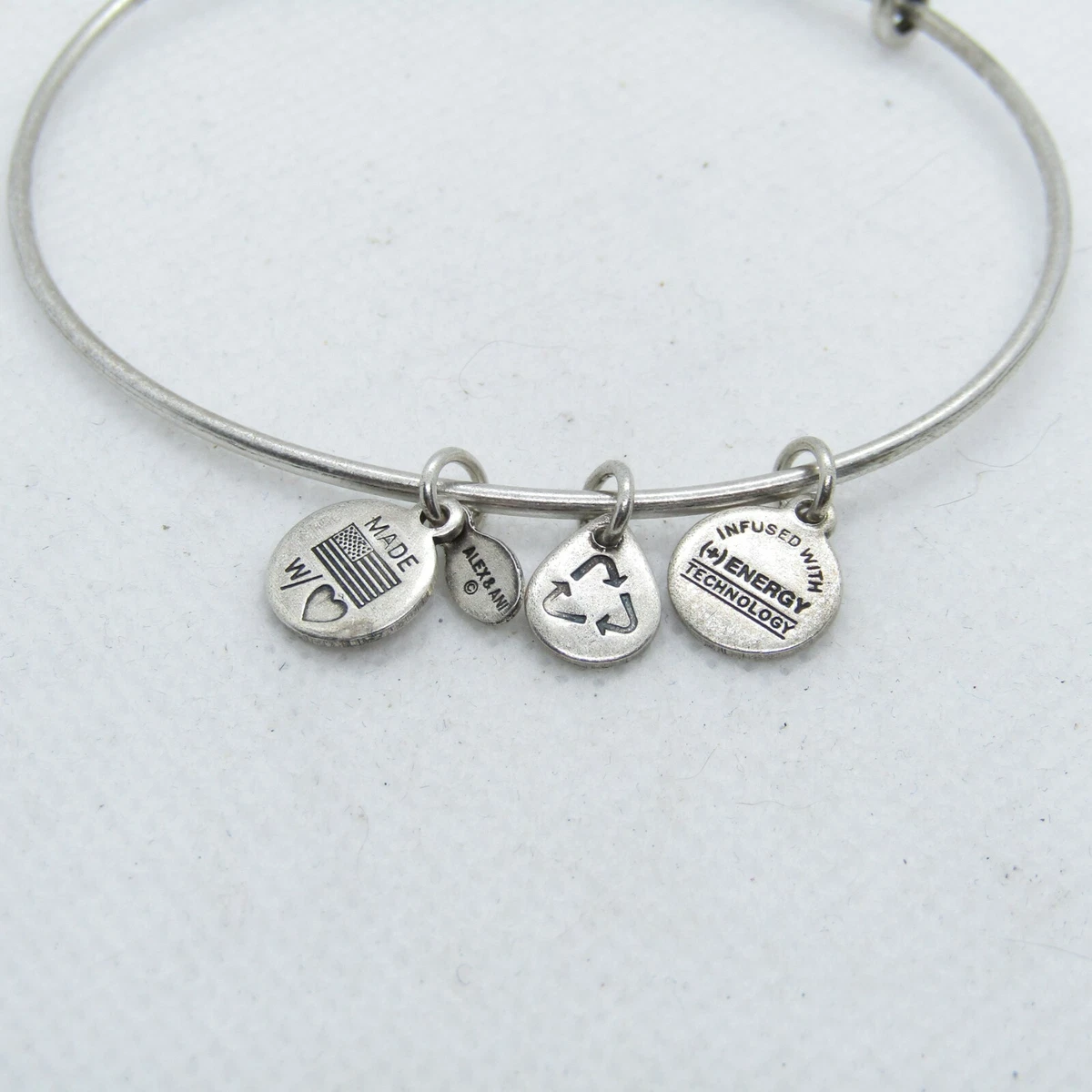 Beautiful Alex Ani Sterling Silver 925 Charm Bracelet 7.5