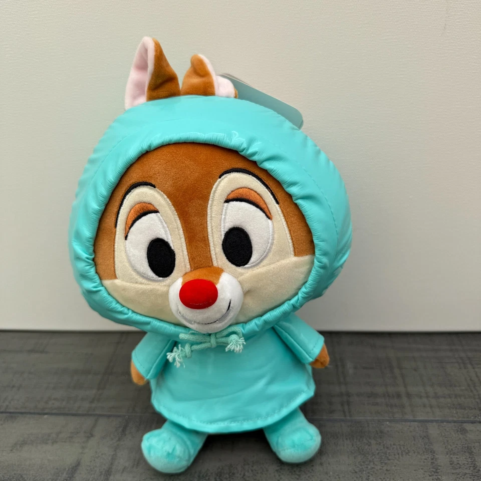 Chip & Dale Turquoise Raincoat Plush Doll Japan Disney Shop BNWT - Image 3 of 4