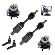  Front Steering & Drivetrain Kit CV Axle Shaft Assembly Tie Rod Wheel PSA58643