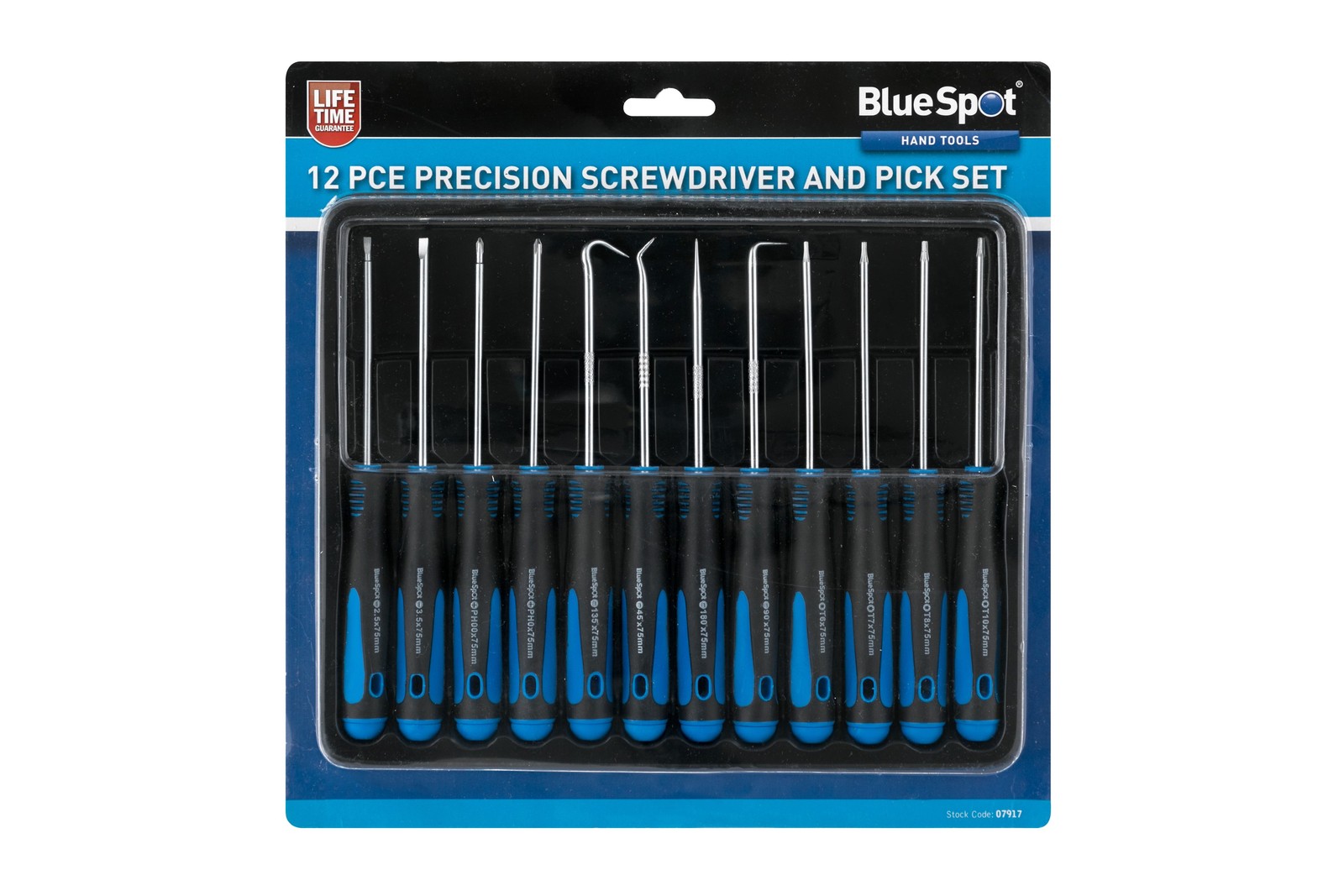 Bluespot 12pc Pick And Hook Set Plus Precision Screwdriver Torx Flat & Phillips - Image 6