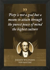 Piety is not a goal but a Framed Wall Art Poster Canvas Print Picture