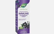 Nature’s Way Sambucus Elderberry Immune Syrup, Black Elderberry Extract, 8 Fl Oz