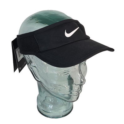 Nike AeroBill Featherlight Dri-Fit Unisex Tennis Golf Visor Black Adjustable NWT