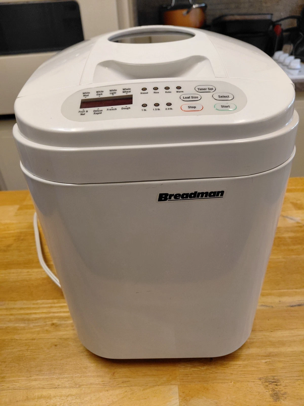 BREADMAN TR444 BREAD MAKER MACHINE 1LB 1.5 LB 2 LB.