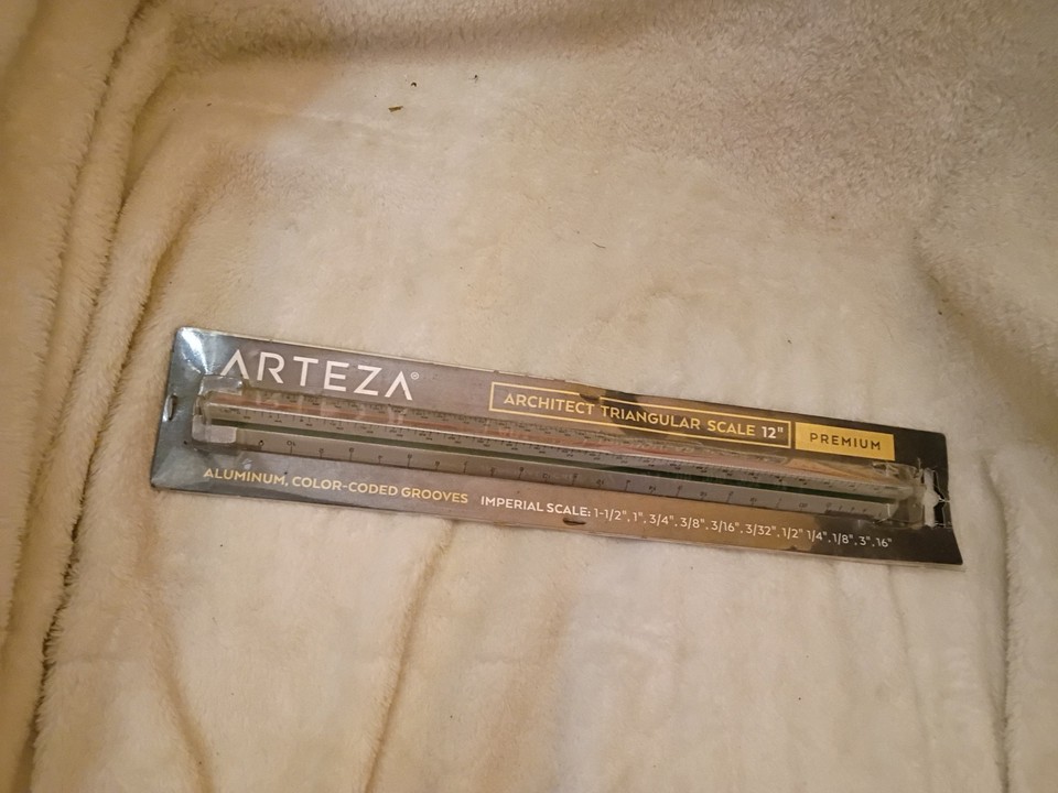 Arteza 12-inch triangular architect scale ruler | eBay