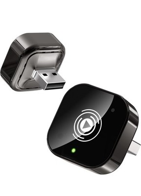 Verperhaze Wireless CarPlay Adapter Mini-USB Plug & Play for iPhone Wired Cars