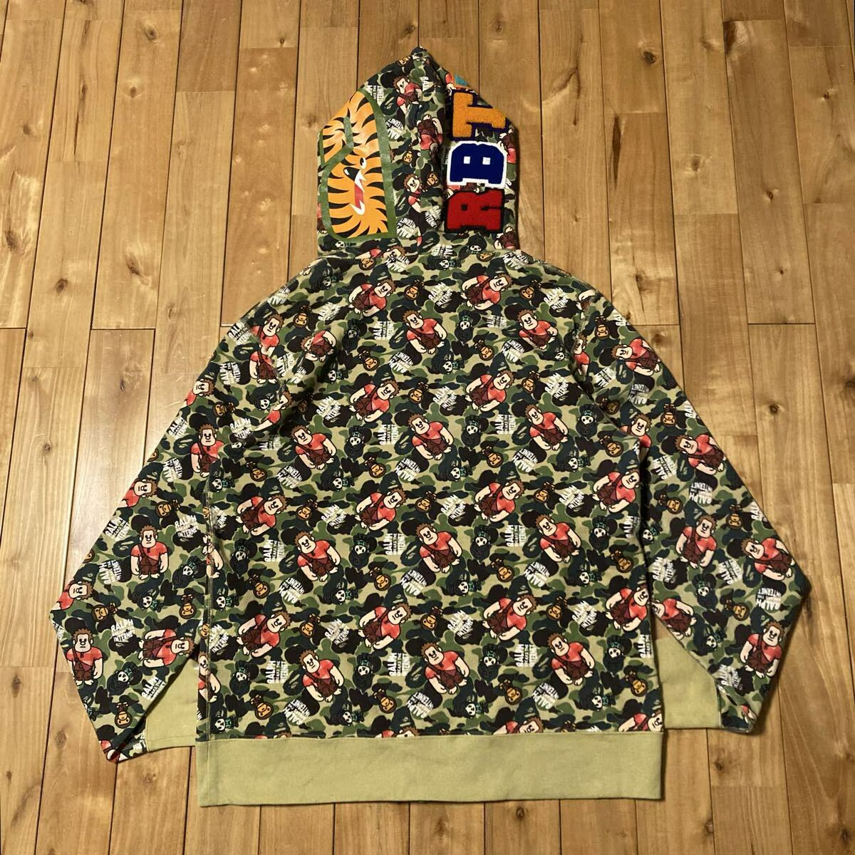 BAPE × Disney Ralph Milo Shark Full Zip Hoodie ABC CAMO A Bathing