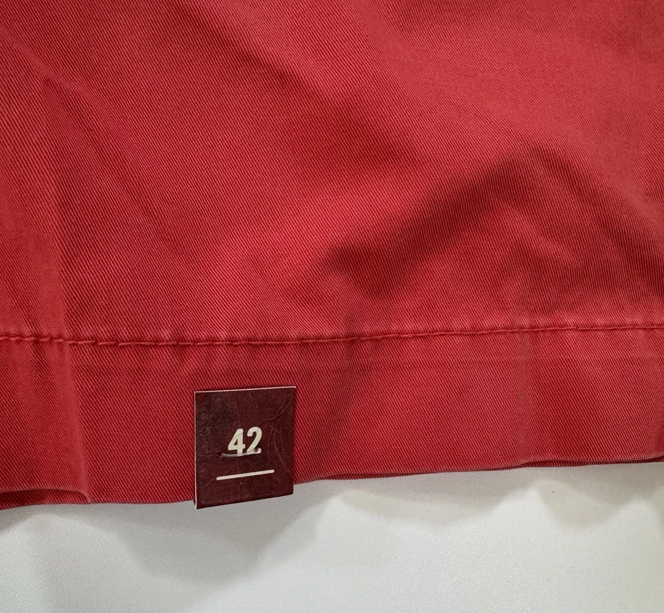 Pantalones Cortos Arizona Jeans Para Hombre 42 Nuevos con Etiquetas Rojo Frente Plano Chino 100% Algodón Foto 3 de 4