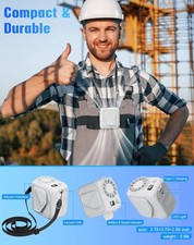Portable Waist Fan Rechargeable,10000mAh Mini Neck Fan With AI Chip,5 Speeds ...