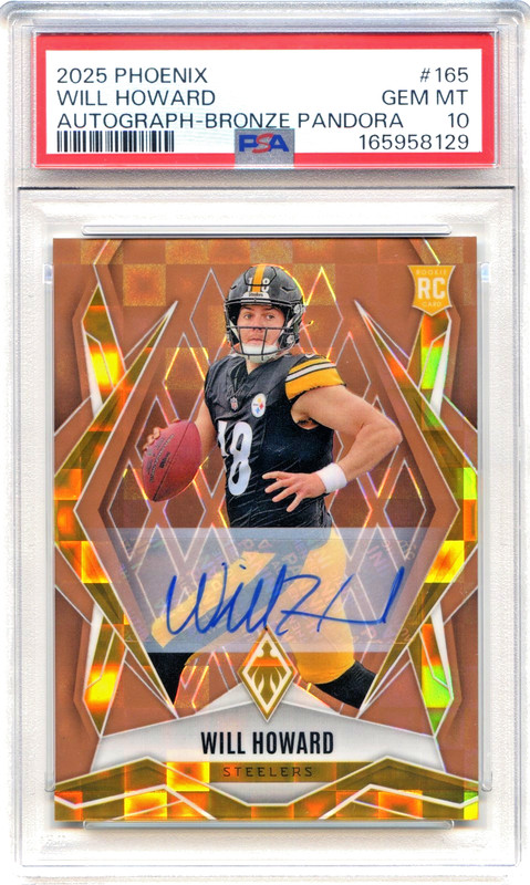 Will Howard PSA 10 Panini 2025 Auto Phoenix RC Autograph #165 Bronze Pandora /99