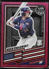 2026 USA Baseball Stars and Stripes Prizm Red #81 Roch Cholowsky /399