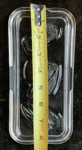 Vintage Federal Glass refrigerator dish lid with embossed vegetables