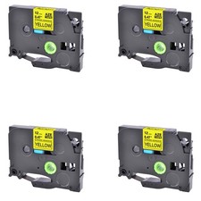 4PK Compatible Brother TZ-S631 TZe-S631 Black / Yellow Strong Adhesive Tape 12MM