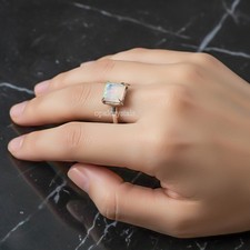 Welo Opal Gemstone 925 Sterling Silver Ring Handmade Jewelry Gift For Valentine