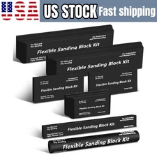 7Pcs Sanding Block Kit Flexible EVA Foam Wet or Dry Various Shapes and Sizes NEW