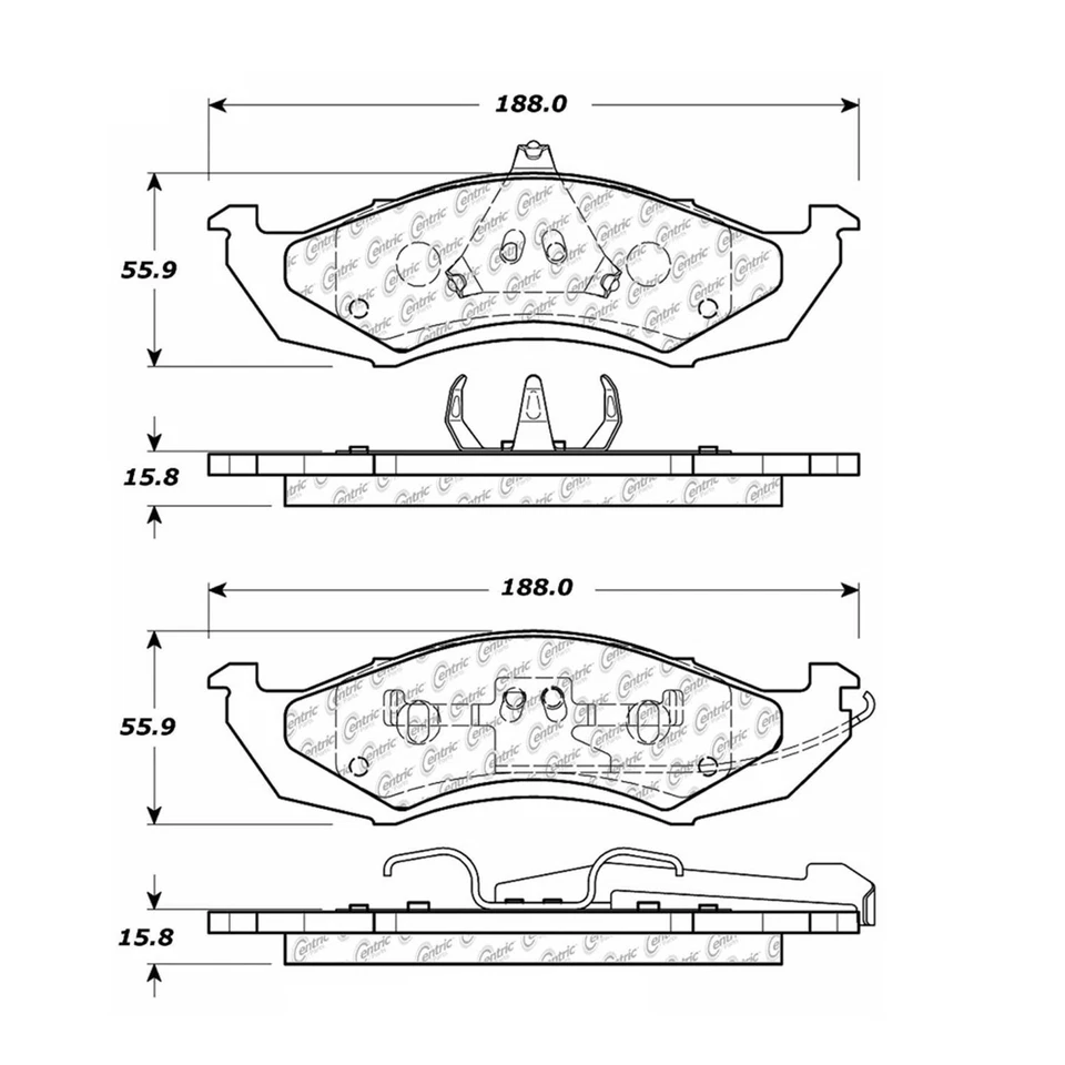 Para Ford Cougar 1985-1988, 1990-1995 | Pastillas de freno de disco delanteras centradas Foto 4 de 4