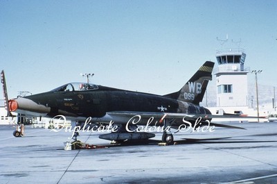 USAF F-100D Super Sabre 56-3099, Nellis '69, Dup Farbdia, Fliegerflugzeug
