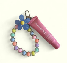 Kawaii Blue Flower Beaded Phone Charms - Free 5 random stickers