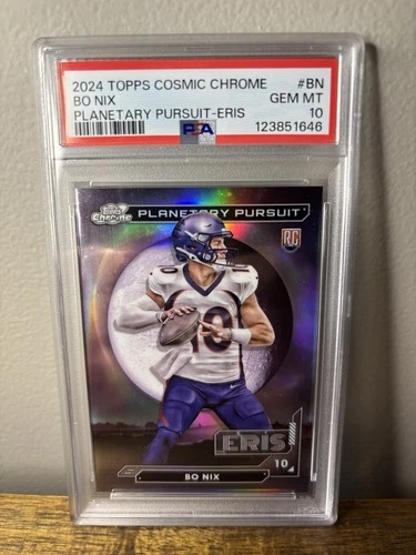 2024 Topps Cosmic Chrome Bo Nix Rookie Eris Planetary Pursuit - PSA 10 - RC