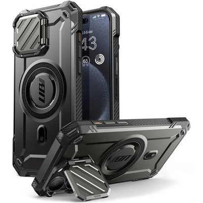 Handyhülle für iPhone 15 Pro Max SUPCASE Case Cover Futeral Hülle Tasche Schwarz