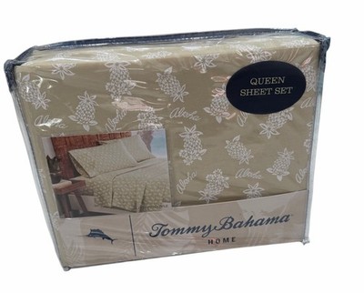 Tommy Bahama Queen Sheet Set Aloha Pineapple 100 Cotton New