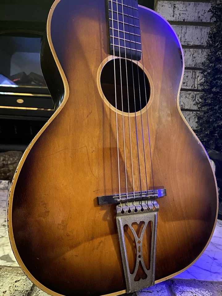 Retro Restored Vintage Globe Acoustic Parlor Guitar Vintage - Image 4 of 4