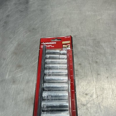Husky 10-Piece Deep Socket Set 3/8 in SAE H3DDPSAE10PCSR