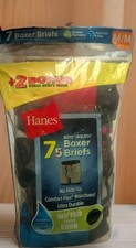 Hanes Boys Tagless Boxer Briefs Underwear Pack of 7 Size Med 10-12 Multicolors