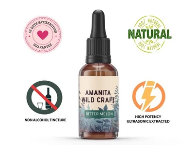 AMANITA WILDCRAFT Bitter Melon Tincture Organic Non alcohol 50ml | ❤️45 Days Quality Guarantee❤️