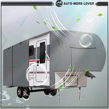 5TH Wheel RV Motorhome Camper Storage Cover With Zipper Waterproof 26'-41' FT