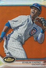 2012 Topps Finest STARLIN CASTRO #82 Orange Refractor Parallel #27/99 CUBS