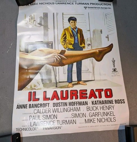 Graduate 1970'S ORIGINAL  ITALIAN MOVIE POSTER DUSTIN HOFFMAN ANNE BANCROFT