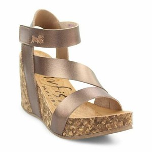 brown high wedges