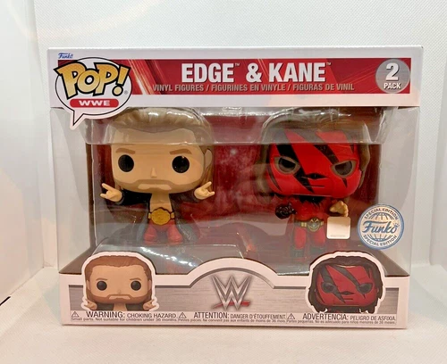 Funko Pop! Vinyl WWE Edge and Kane 2 Pack Special Edition Rare AEW Champion NEW