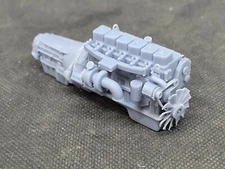 Cummins 6BT 12V model engine resin 3D printed 1:32-1:8 scale
