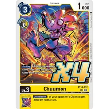 4X Chuumon BT14-032 Common Blast Ace NM Digimon CCG
