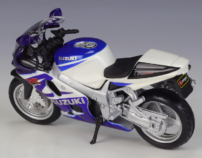 Suzuki GSX R750 in Blue / White 1 18 Scale Model From Bburago for  