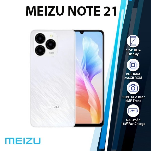 MEIZU Note 21 Android Mobile Phone (White/8GB+256GB/Dual SIM