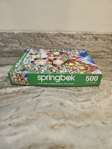 Springbok 500 Piece Puzzle "Gnome Village" Complete no missing pieces - Picture 5 of 6