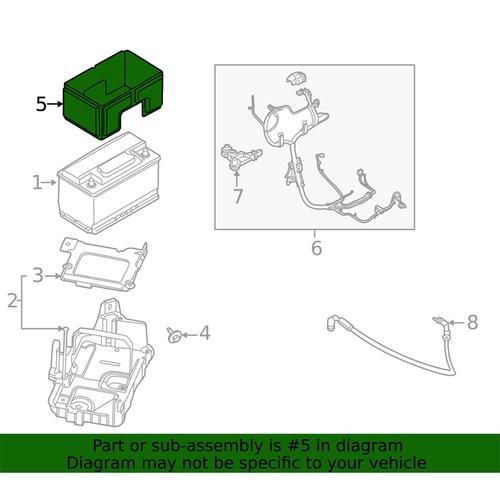 Car Battery Cover KL3Z-10A687-A FL3Z-10A687-B For Ford Expedition Mustang F-150 - Picture 2 of 9