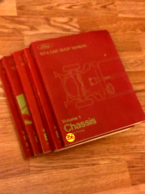 1974 FORD CAR CHASSIS ENGINE ELECTRICAL & MAINTENANCE SERVICE MANUALS  SOFTCOVER