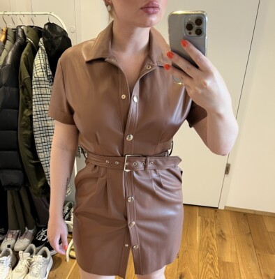 neues braunes Öko Lederkleid